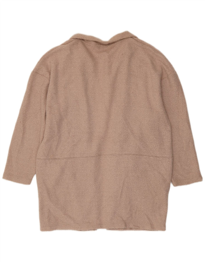 Marks & Spencer Damski długi sweter kardigan UK 20 2XL Różowy poliester