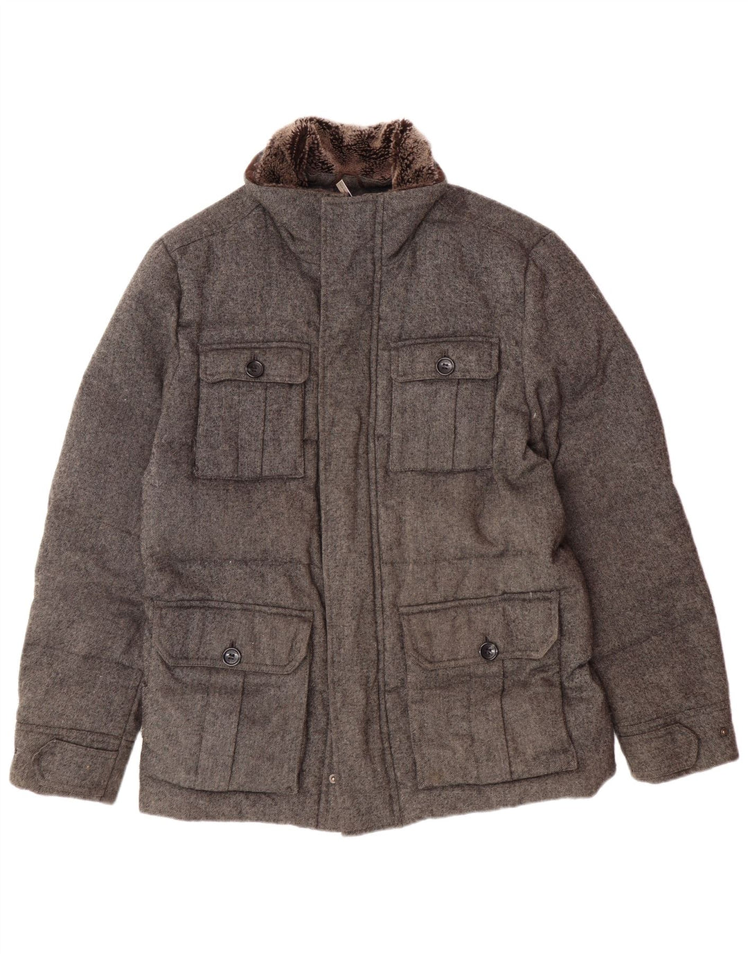 Męska ocieplana kurtka Michael Kors UK 40, duża, szary poliester