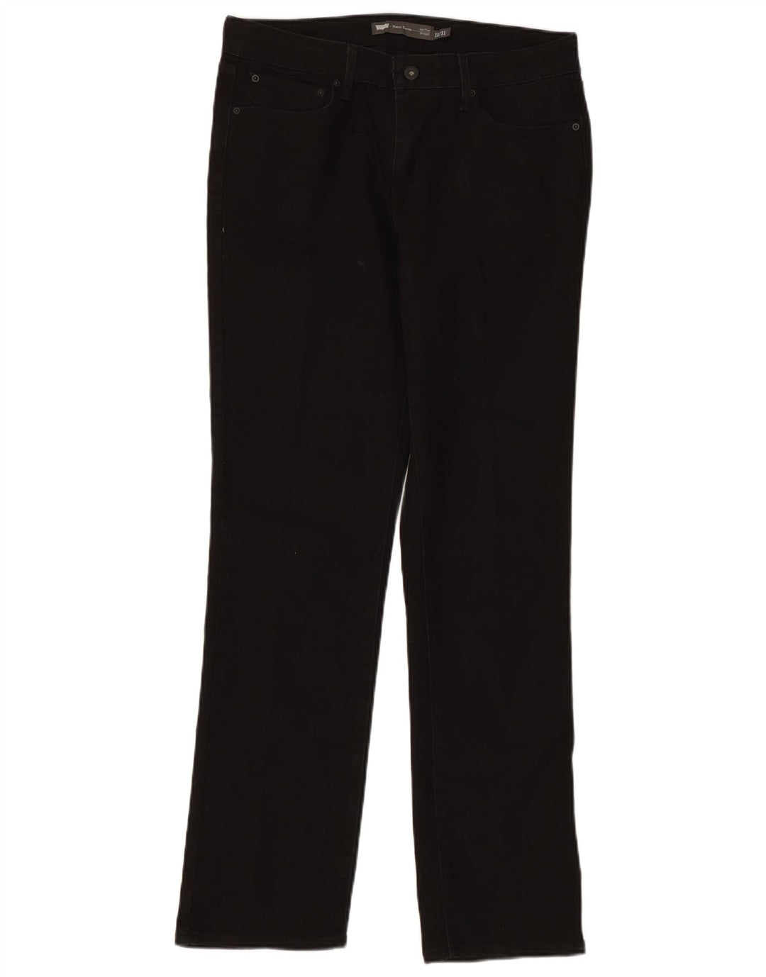 Dżinsy damskie LEVI'S Demi Curve ze średnim stanem, proste US 12, duże, W32, L31, czarne