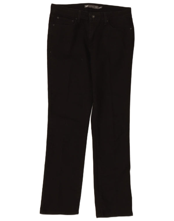 LEVI'S Womens Demi Curve Mid Rise Straight Jeans US 12 Large W32 L31 Black