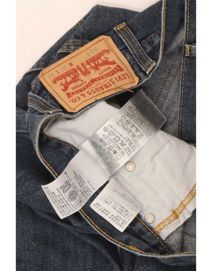 Męskie jeansy Levi's 514 Straight W38 L32 Niebieskie bawełniane