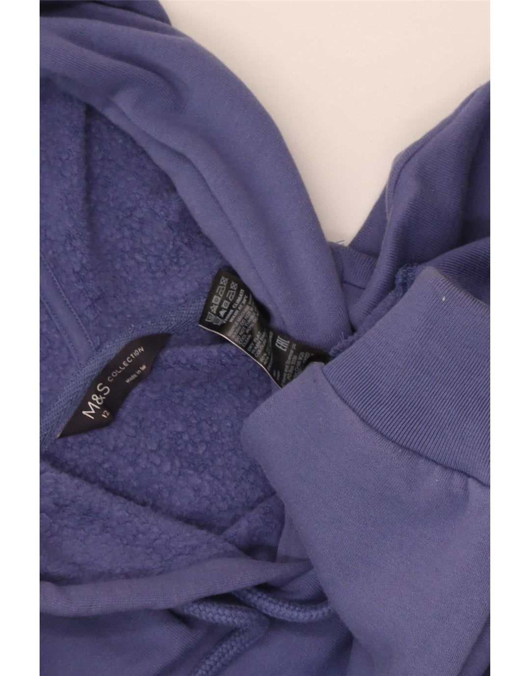 Damski sweter z kapturem Marks & Spencer UK 12, średni niebieski, bawełniany