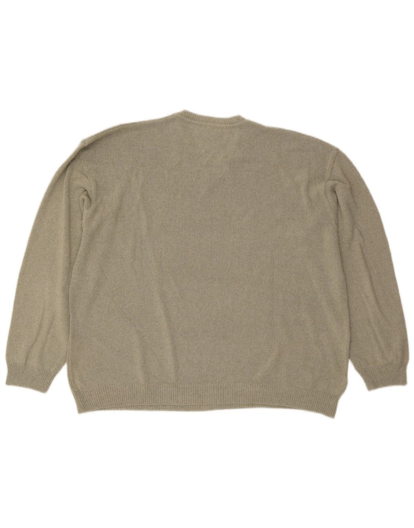 Męski sweter Navigare z dekoltem w kształcie litery V, XL, bawełniany khaki