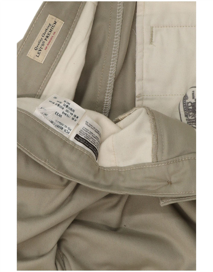 Męskie proste spodnie chino LEVI'S W33 L29 szare