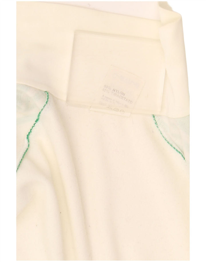 Męska kurtka dresowa w stylu vintage 2XL Biały nylon z blokami kolorów