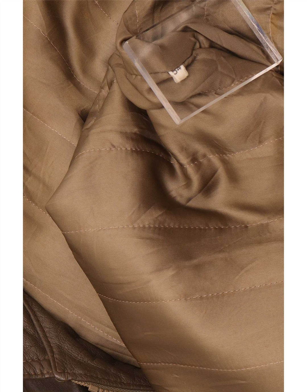 Vintage męska kurtka skórzana IT 54 2XL brązowa