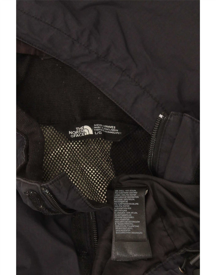 Męska kurtka przeciwdeszczowa z kapturem The North Face UK 40, duża, czarna, nylonowa