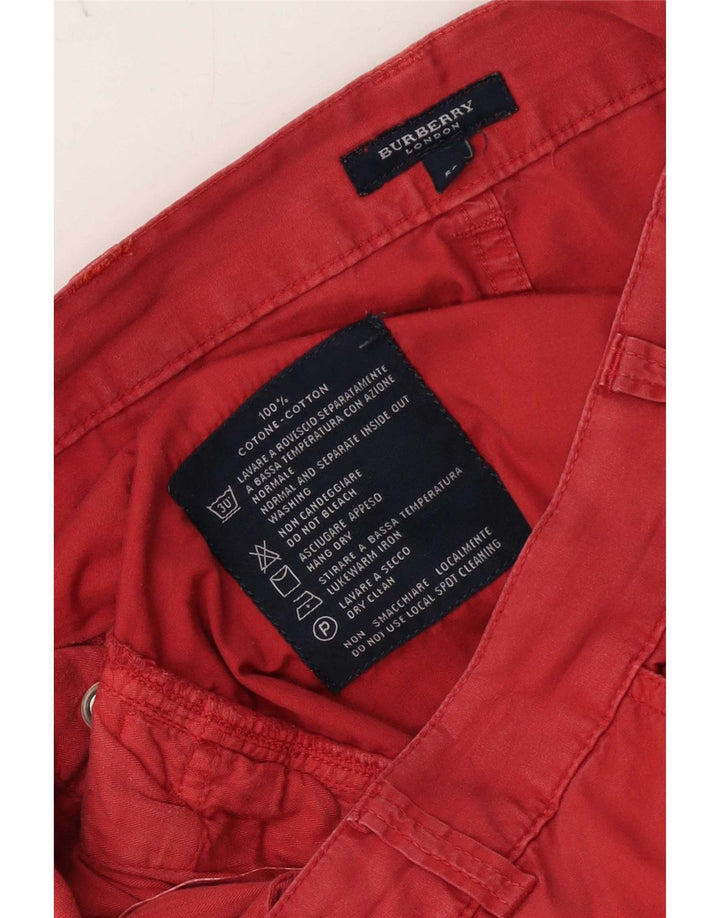 Burberry Męskie spodenki chino średnie W30 czerwona bawełna