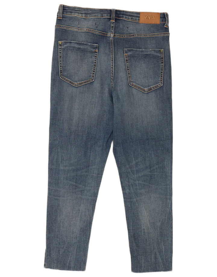 Krótkie jeansy damskie Zara EU 40 Medium W30 L24 Niebieskie bawełniane