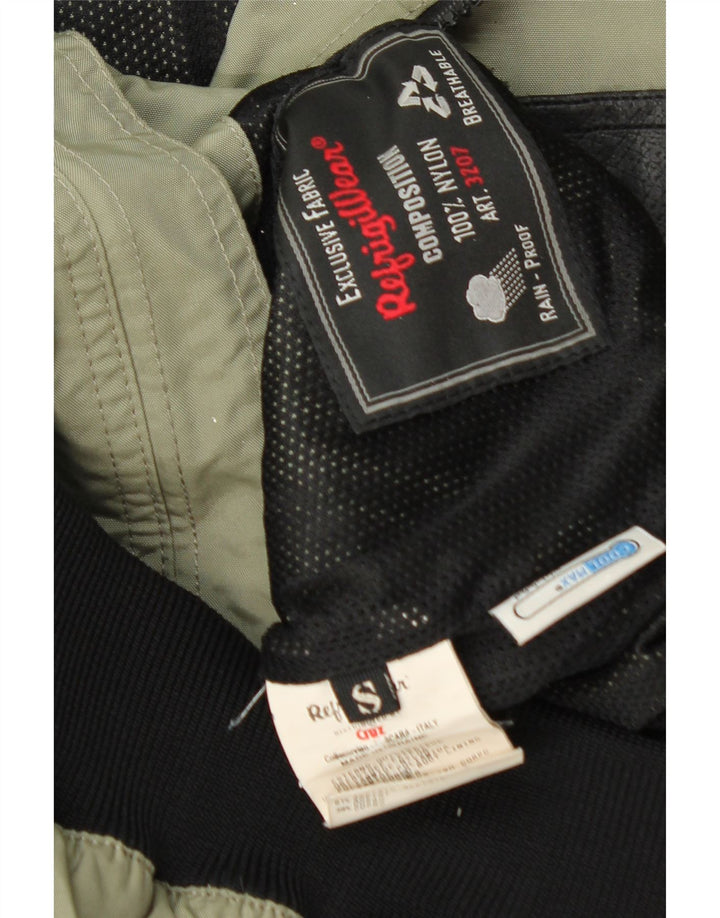 REFRIGIWEAR Męska kurtka przeciwdeszczowa UK 36 Small Green Colorblock Poliamid