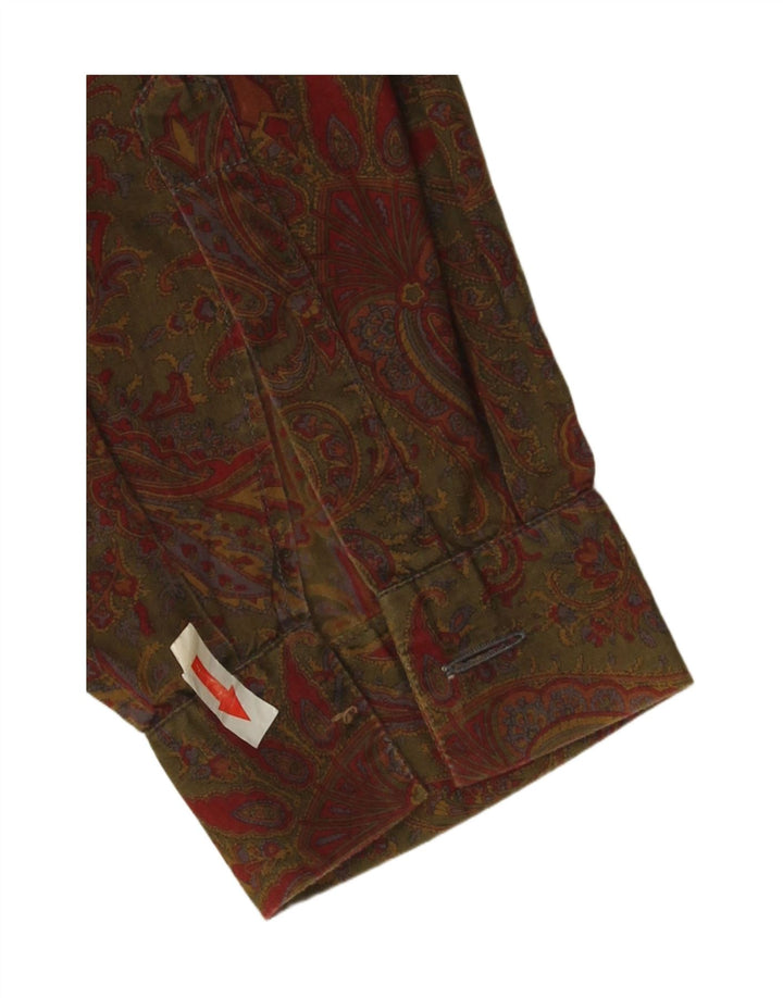 Damska koszula oversize Calbros IT 44, średnia khaki, bawełna paisley