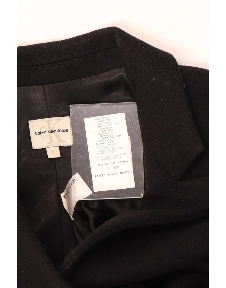 Płaszcz damski Calvin Klein Jeans UK 14, duży, czarny, wełniany