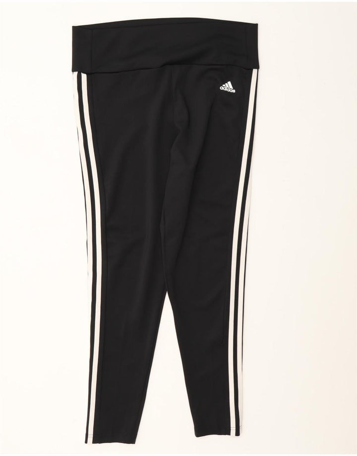 Damskie legginsy Adidas Aeroready UK 16/18, duże, czarne, poliestrowe