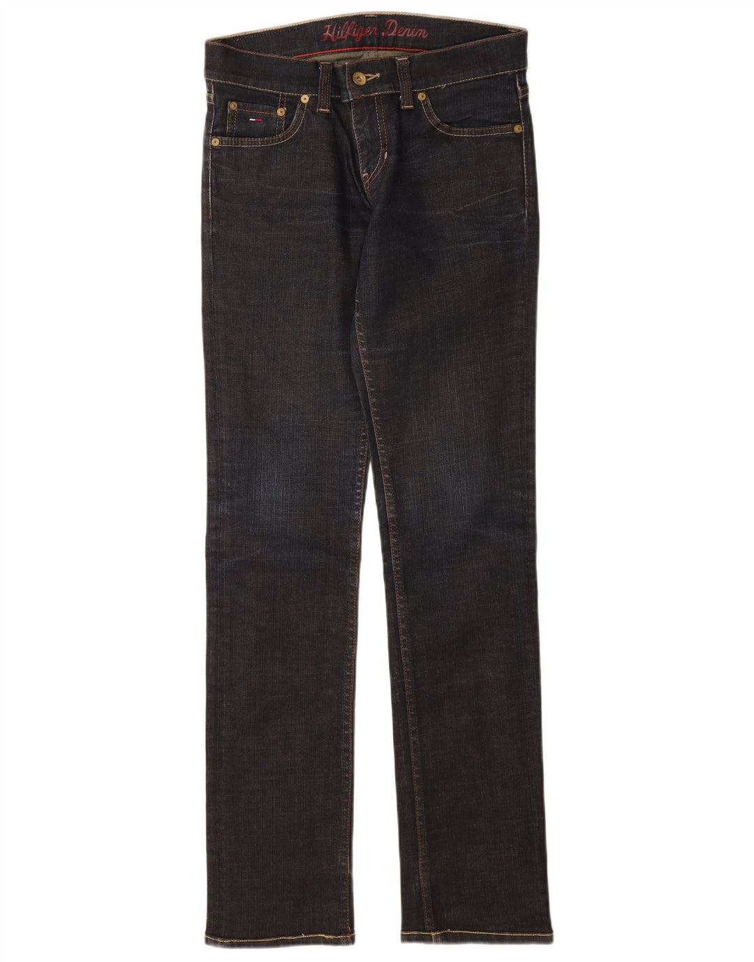 Damskie jeansy slim fit TOMMY HILFIGER W26 L32 granatowe