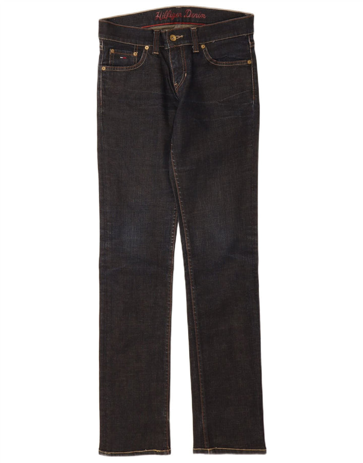 Damskie jeansy slim fit TOMMY HILFIGER W26 L32 granatowe