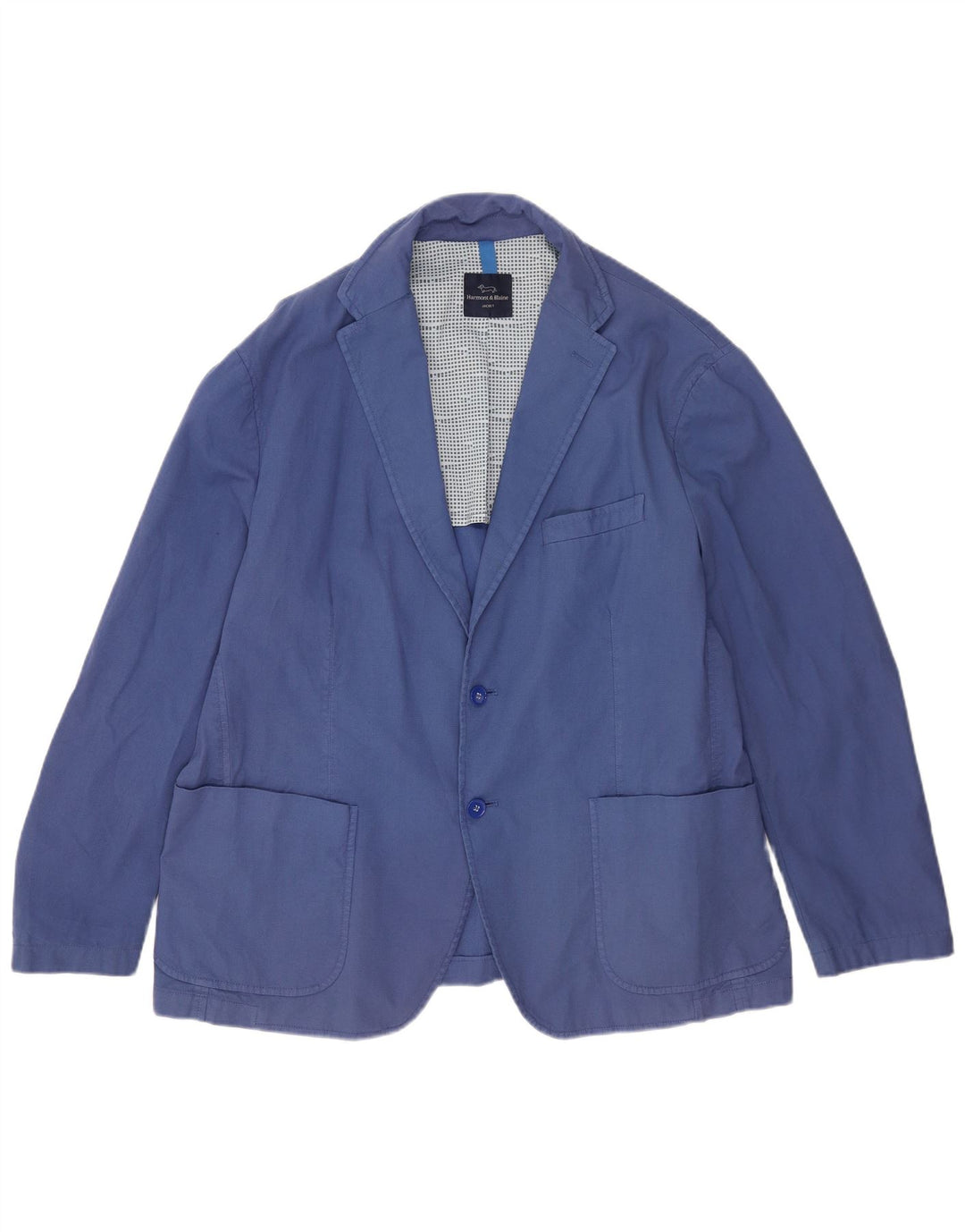 Harmont & Blaine Męska marynarka zapinana na 2 guziki, UK 42 XL, niebieska, bawełniana