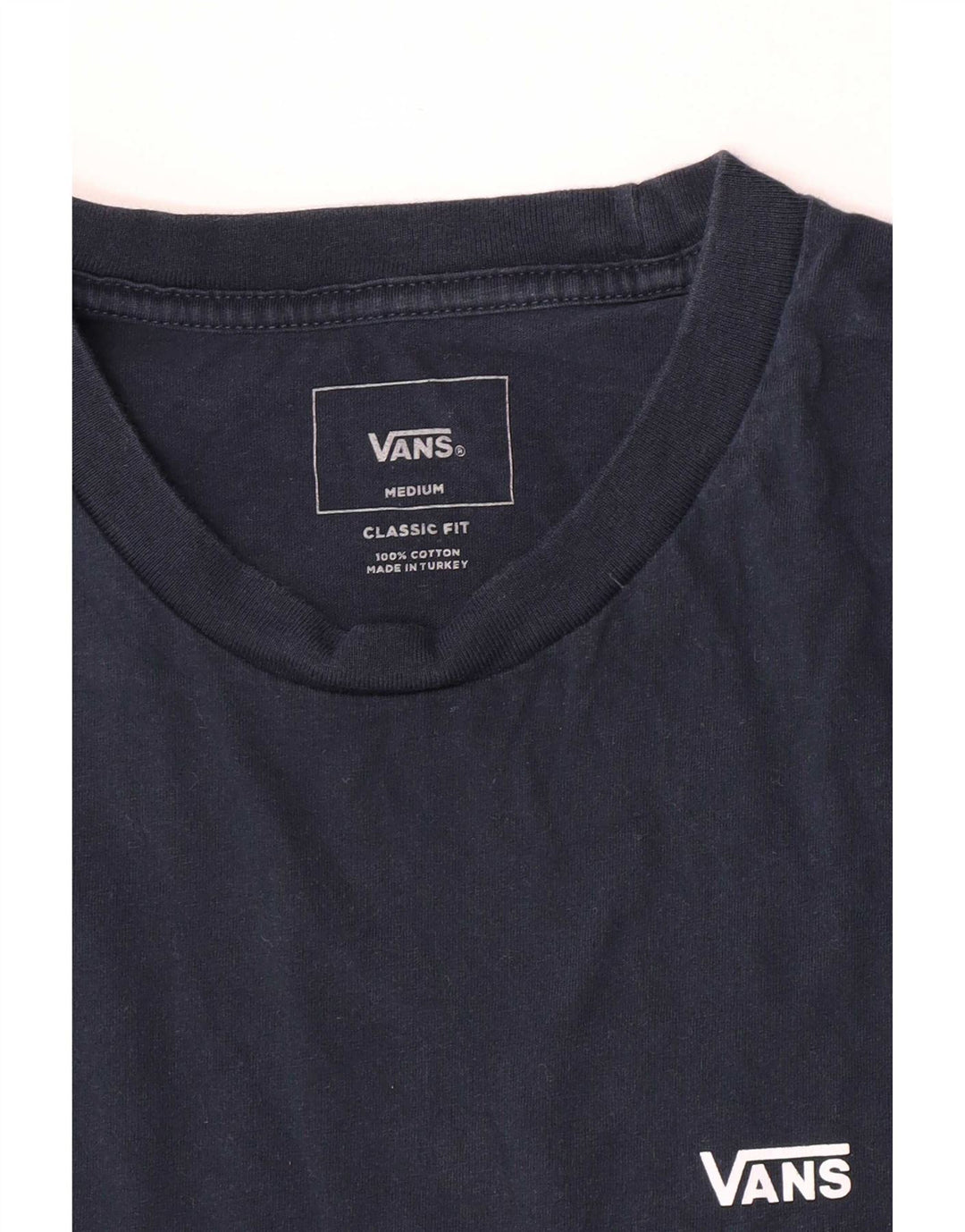 T-shirt męski Vans o klasycznym kroju, średni, granatowy, bawełniany