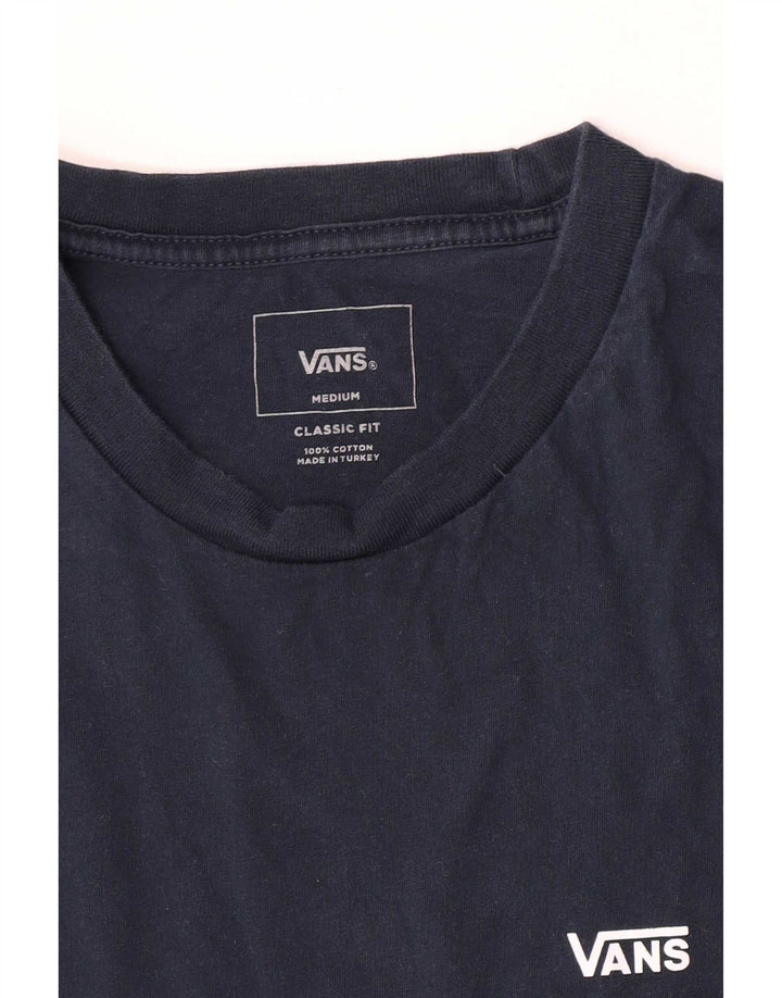T-shirt męski Vans o klasycznym kroju, średni, granatowy, bawełniany