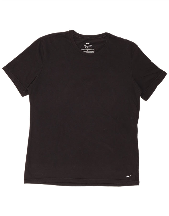 Męska koszulka T-shirt NIKE Dri Fit XL, czarna, bawełniana