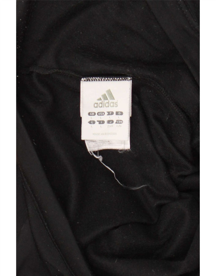 Damskie spodnie dresowe Adidas UK 16, duże, czarne, poliestrowe