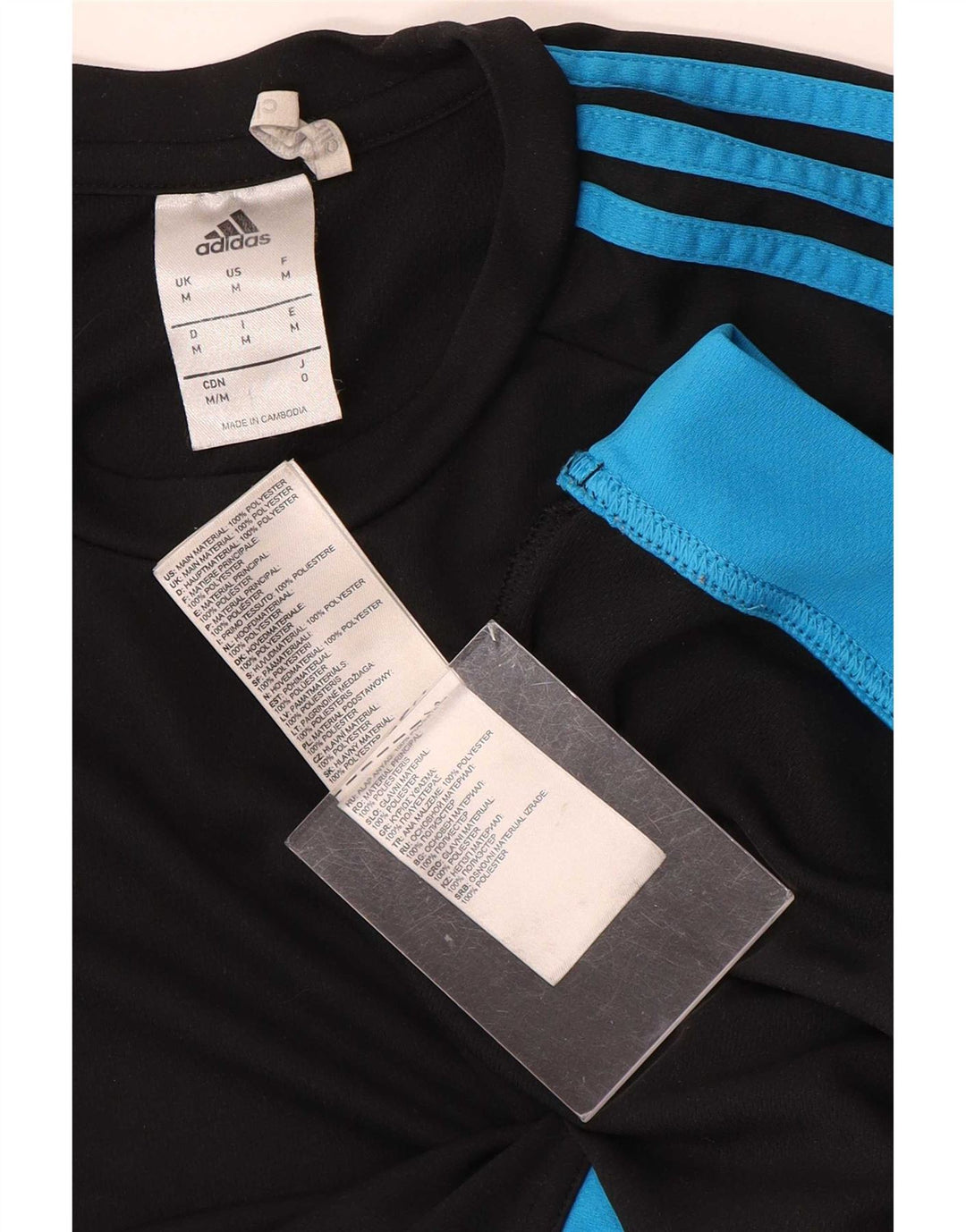 Męska koszulka Adidas Climalite Top, średni czarny poliester z blokami kolorów