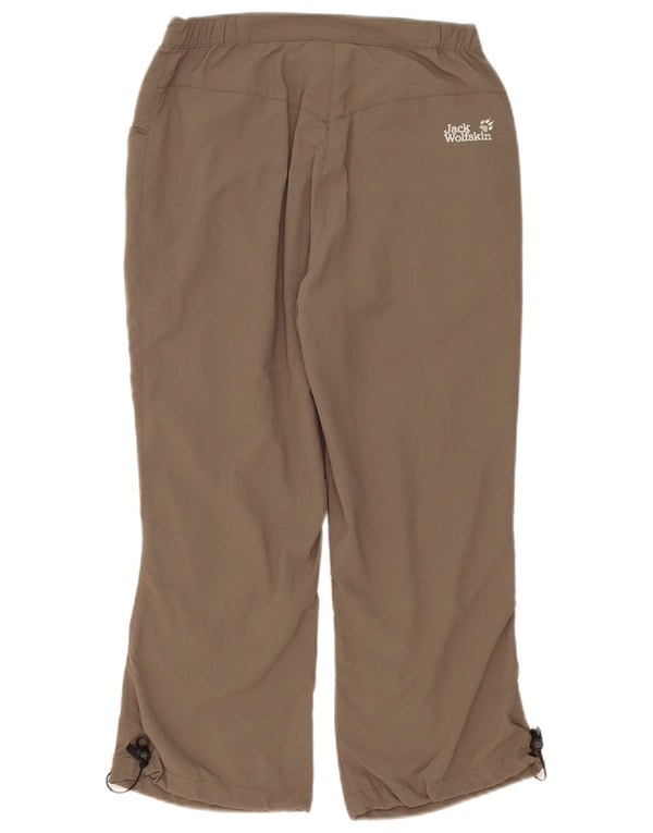 Proste, przycięte spodnie Jack Wolfskin UK 8 Small W30 L23 Beżowe