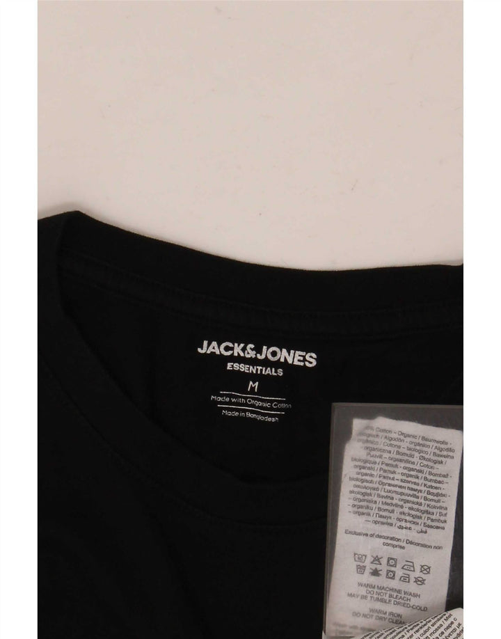 T-shirt męski Jack & Jones, średni czarny, bawełniany