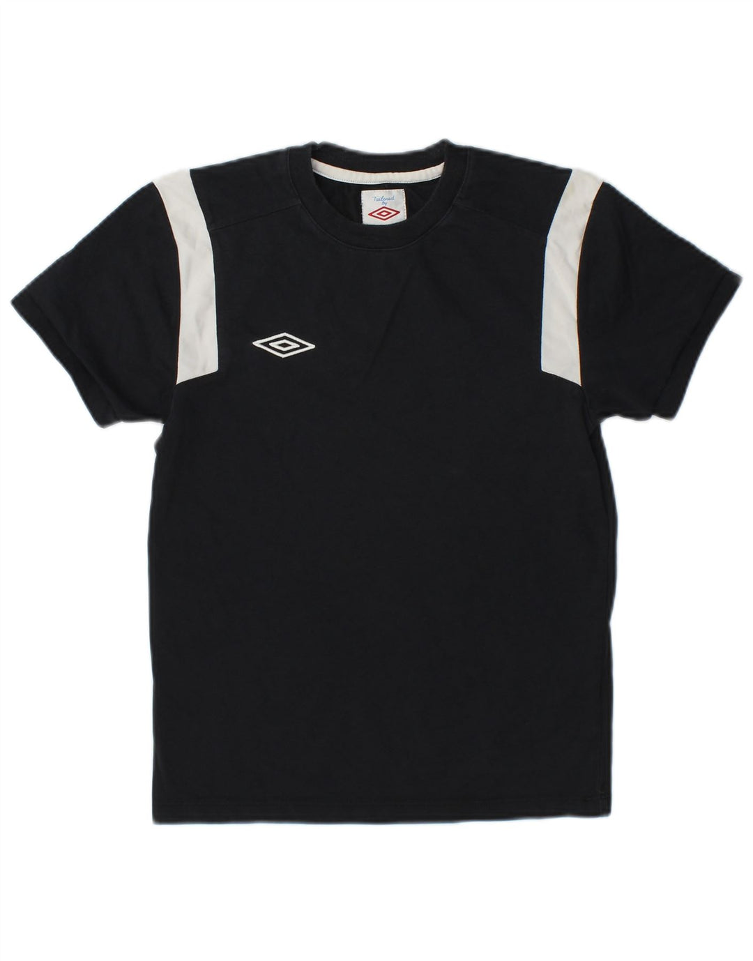 T-shirt chłopięcy Umbro w wieku 9–10 lat, bawełniany w kolorze średniej czerni