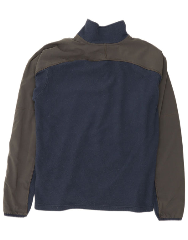 Męski sweter polarowy The North Face z zamkiem błyskawicznym i małym granatowym blokiem kolorów