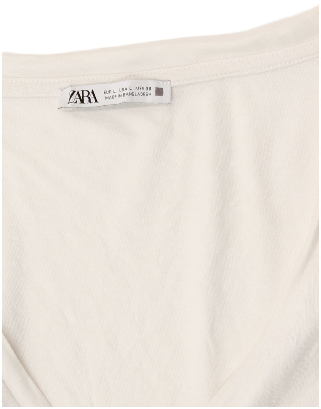 T-shirt damski Zara Top UK 16, duży, biały
