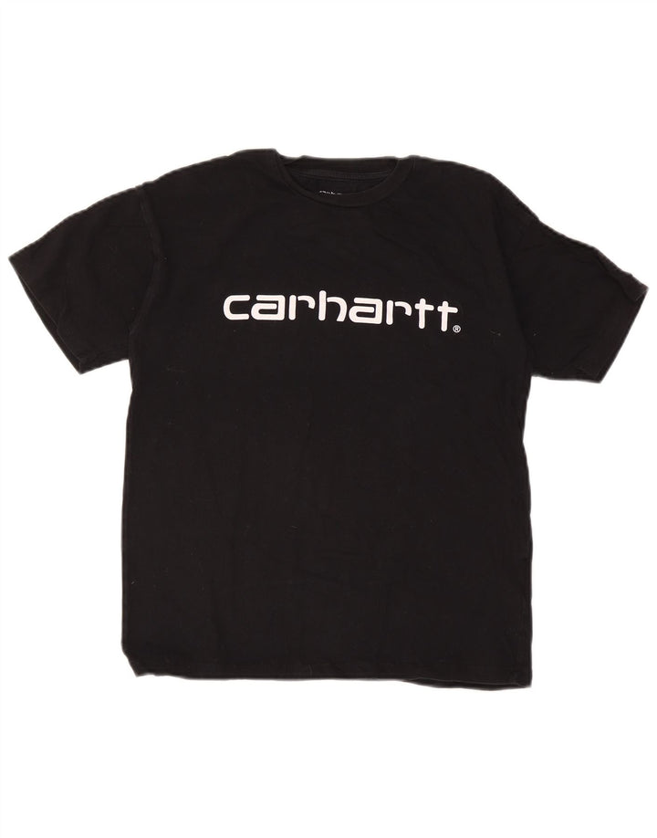Męski T-shirt z grafiką Carhartt, mały, czarny, bawełniany