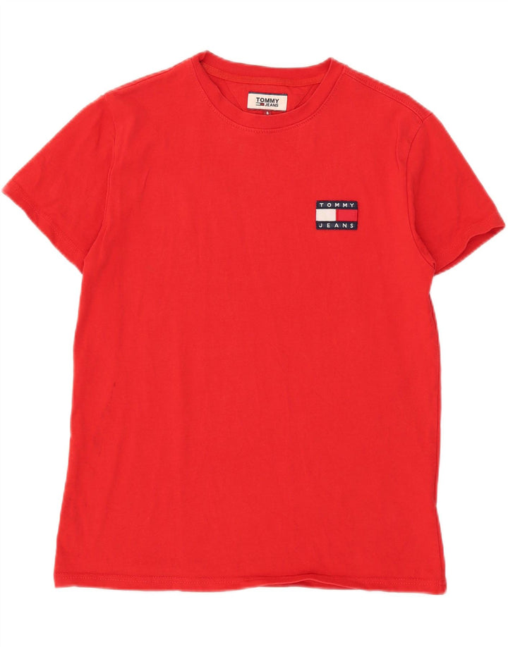 T-shirt męski TOMMY HILFIGER, mały, czerwony, bawełniany
