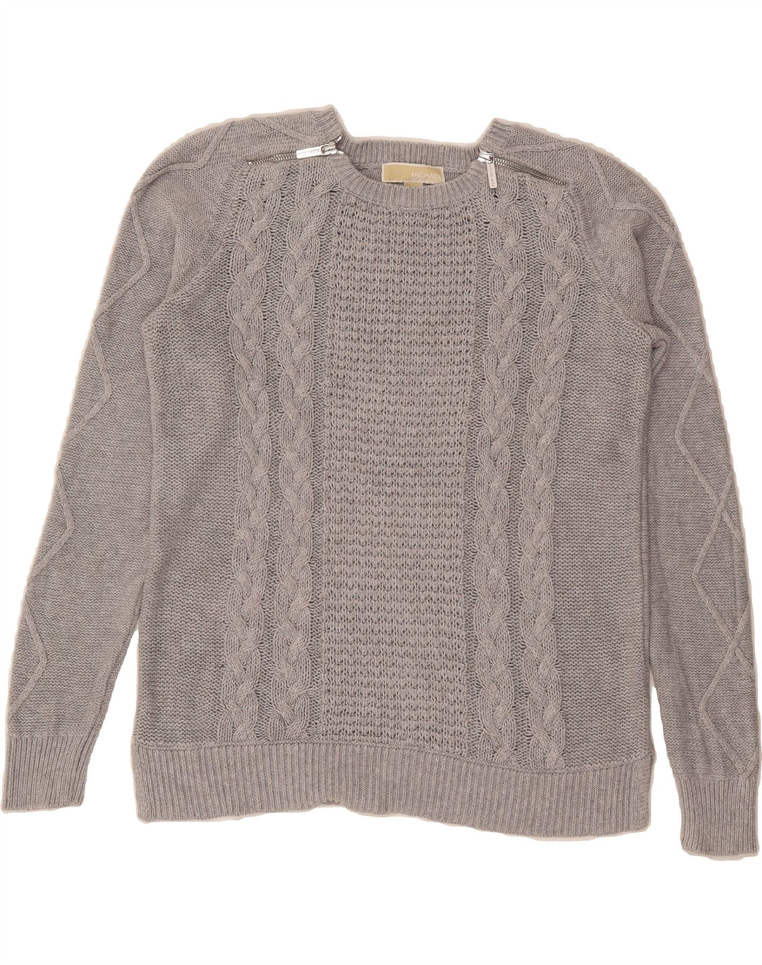 MICHAEL KORS Womens Boat Neck Jumper Sweater UK 10 Small Grey Vintage Michael Kors and Second-Hand Michael Kors from Messina Hembry 