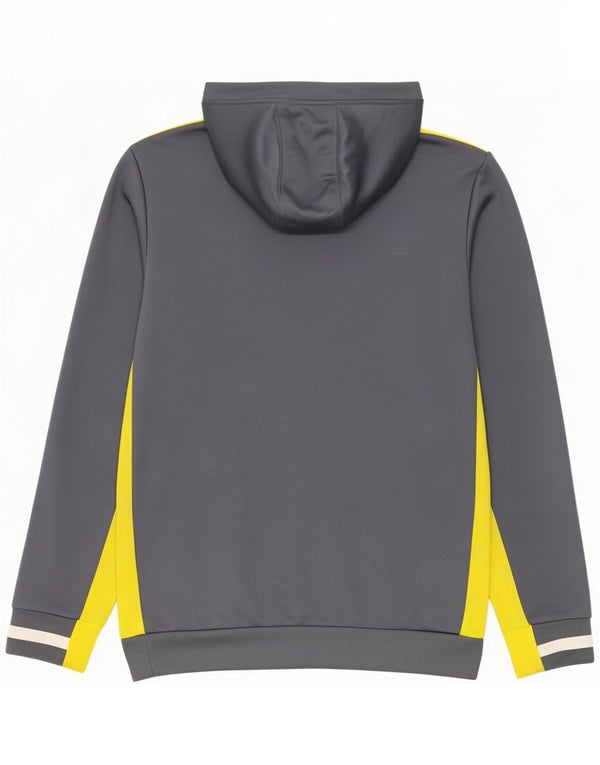 Męska bluza z kapturem Adidas Hampshire Cricket, średnioszara, z blokami kolorów