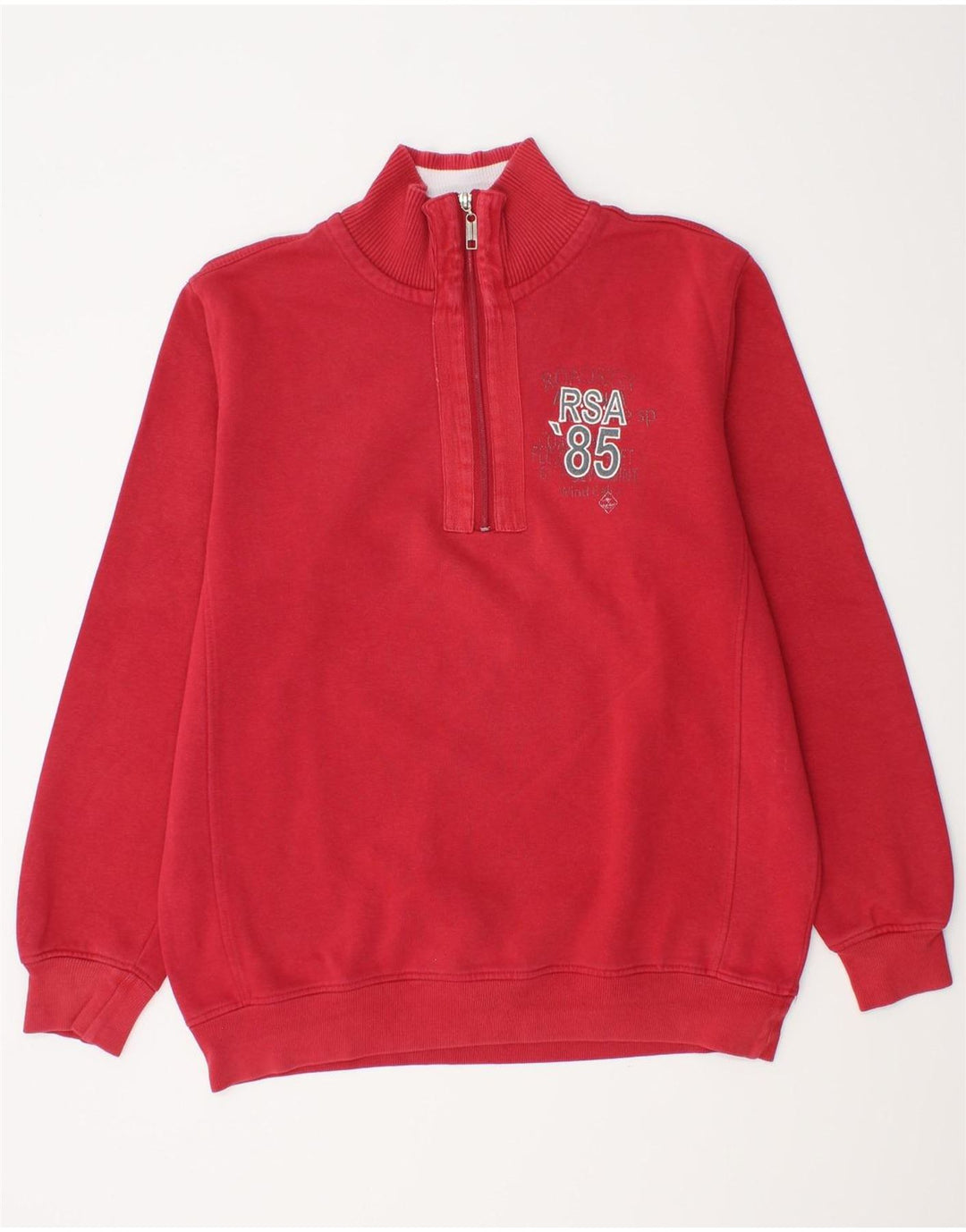 Męska bluza zapinana na zamek ROADSIGN AUSTRALIA, duża, czerwona, bawełniana