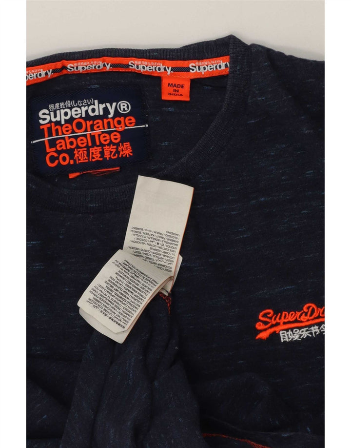 T-shirt męski Superdry, mały, bawełniany w granatowe plamki