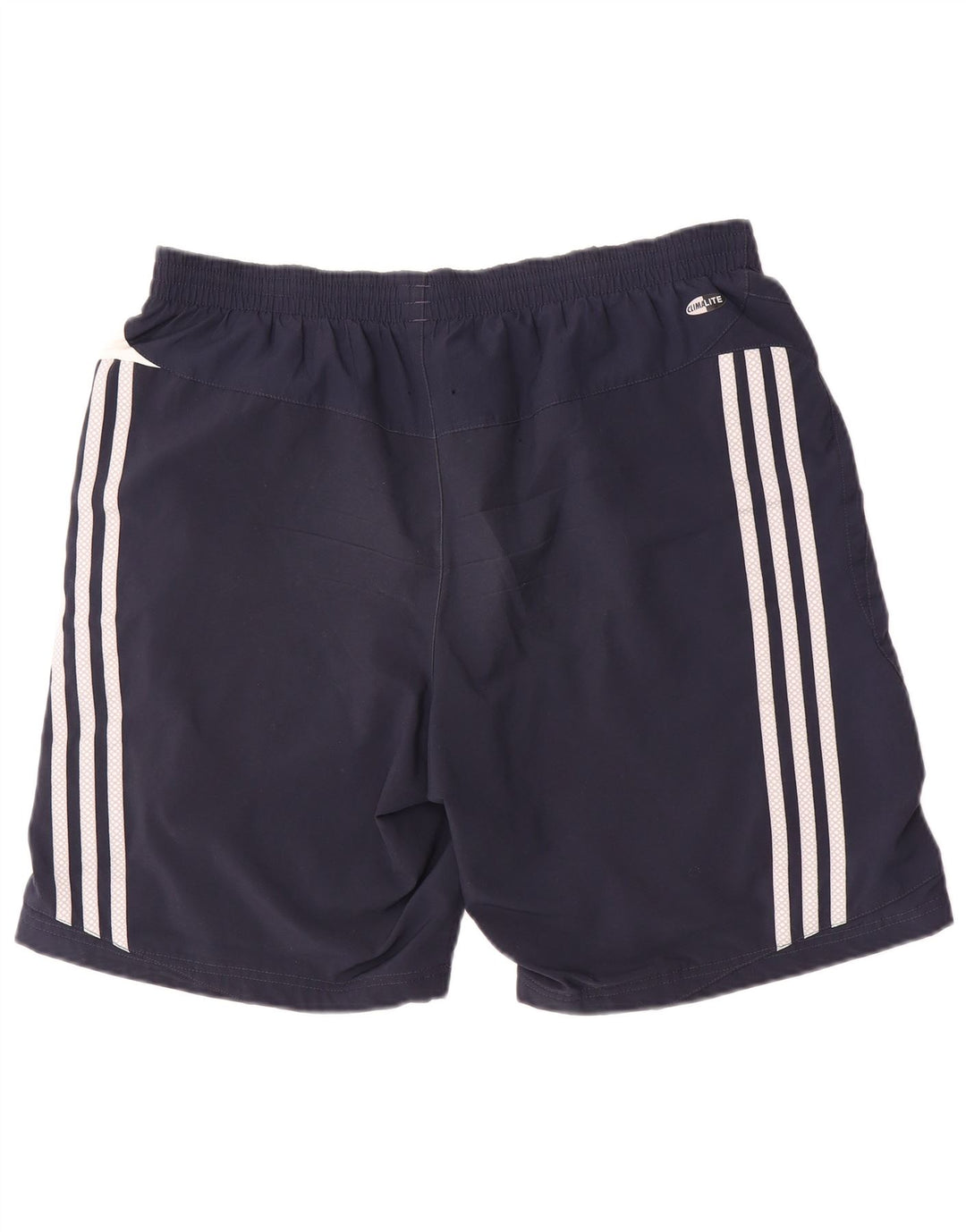 Męskie spodenki sportowe Adidas Climalite, duże, granatowe, z blokami kolorów, poliestrowe