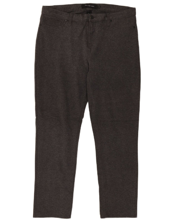 Spodnie damskie Calvin Klein Slim Casual US 14 Large W32 L30 Szara bawełna