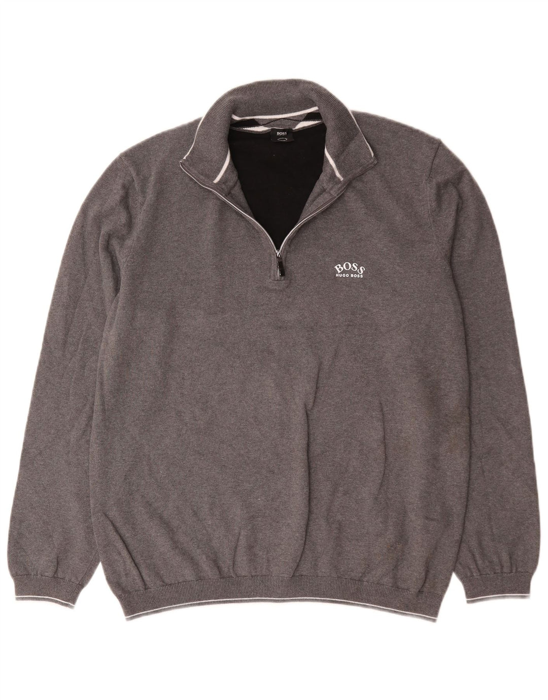 Męska bluza z zamkiem błyskawicznym Hugo Boss XL, szara, bawełniana
