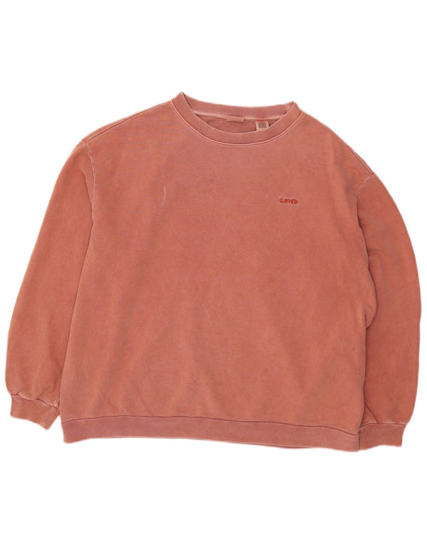 Damski sweter oversize Levi's UK 14, średni czerwony, bawełniany