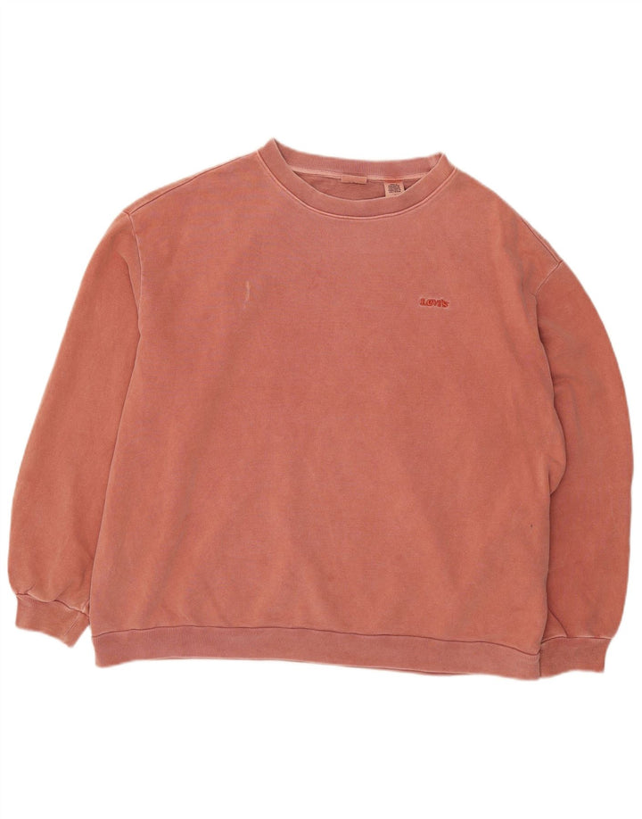 Damski sweter oversize Levi's UK 14, średni czerwony, bawełniany