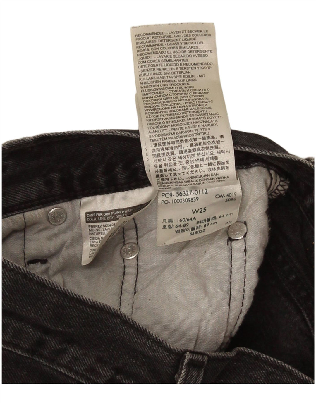 Damskie spodenki jeansowe Levi's 501 W25 XS Szara bawełna