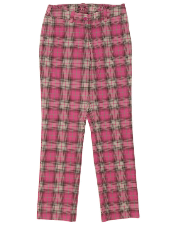 Spodnie damskie Nike Dri Fit Straight Chino UK 8 Small W28 L32 Różowa kratka