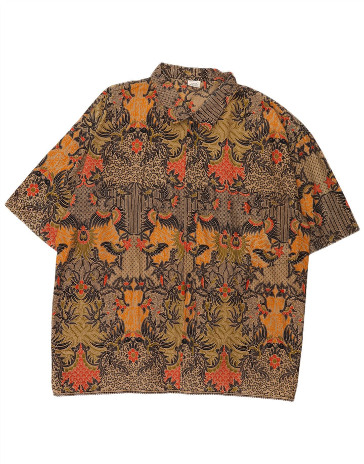 Męska koszula z krótkim rękawem Alit Astika, abstrakcyjny wzór, 5XL, wielobarwna