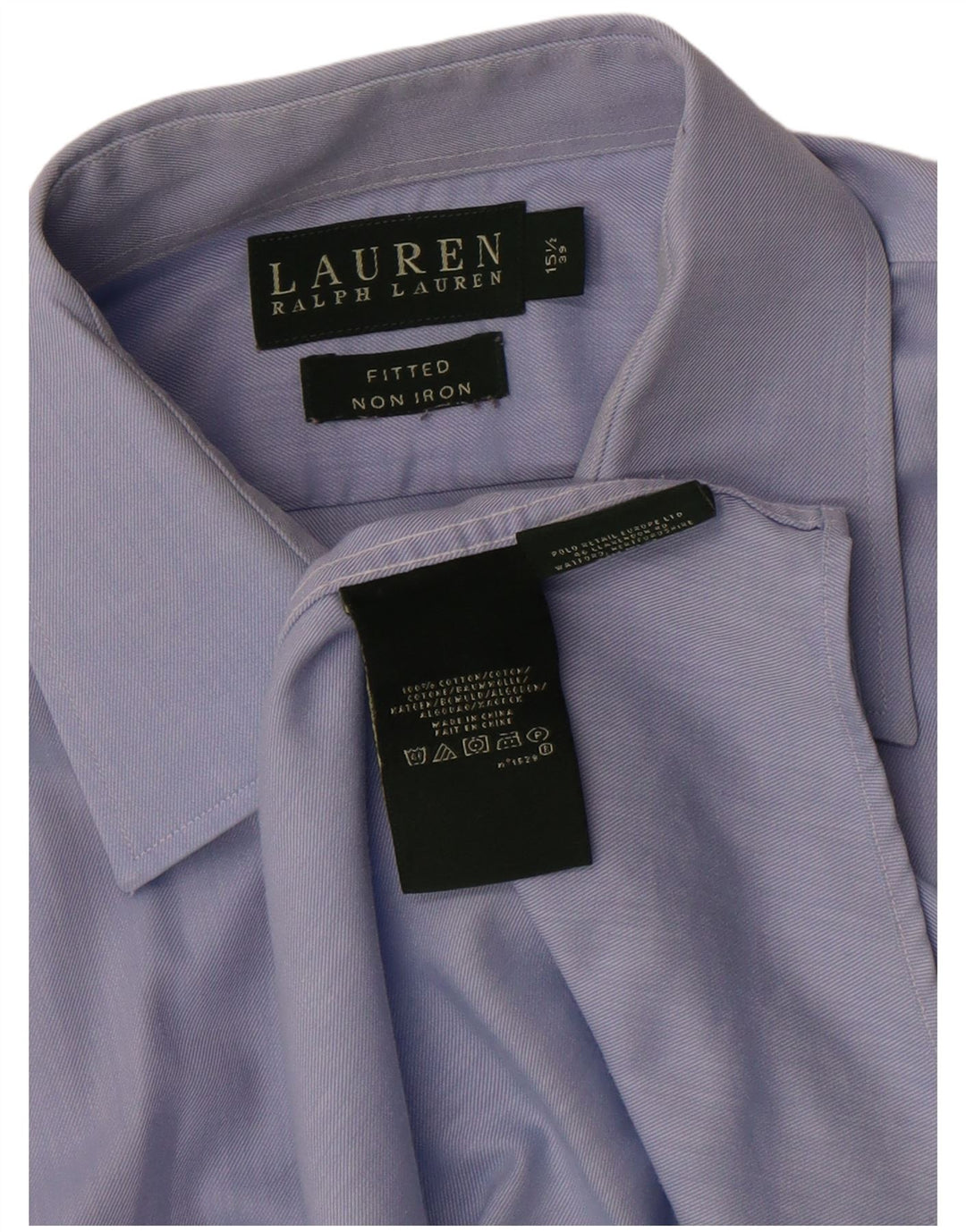 Dopasowana koszula męska Ralph Lauren, rozmiar 15 1/2 39, średnia niebieska bawełna
