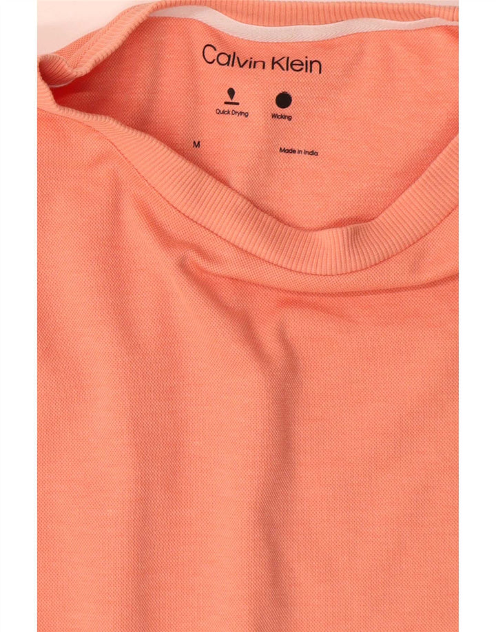 Męska koszulka T-shirt Calvin Klein, średnia, pomarańczowa bawełna