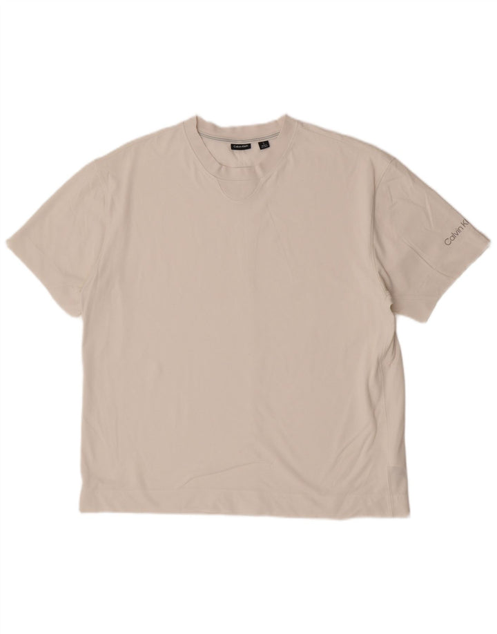 T-shirt męski Calvin Klein, duży, biały, bawełniany