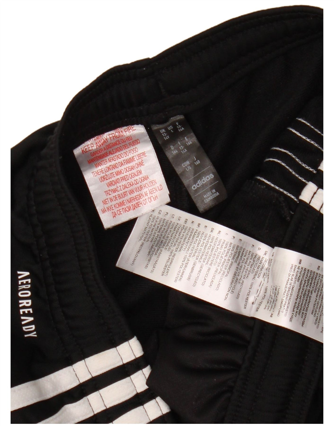 Chłopięce spodnie dresowe Adidas Aeroready 13-14 lat, czarny poliester
