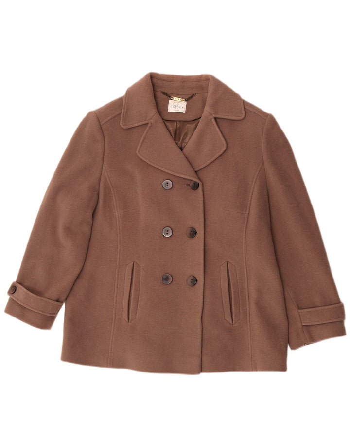 Płaszcz damski Eastex Pea Coat UK 18 XL Brązowa wełna