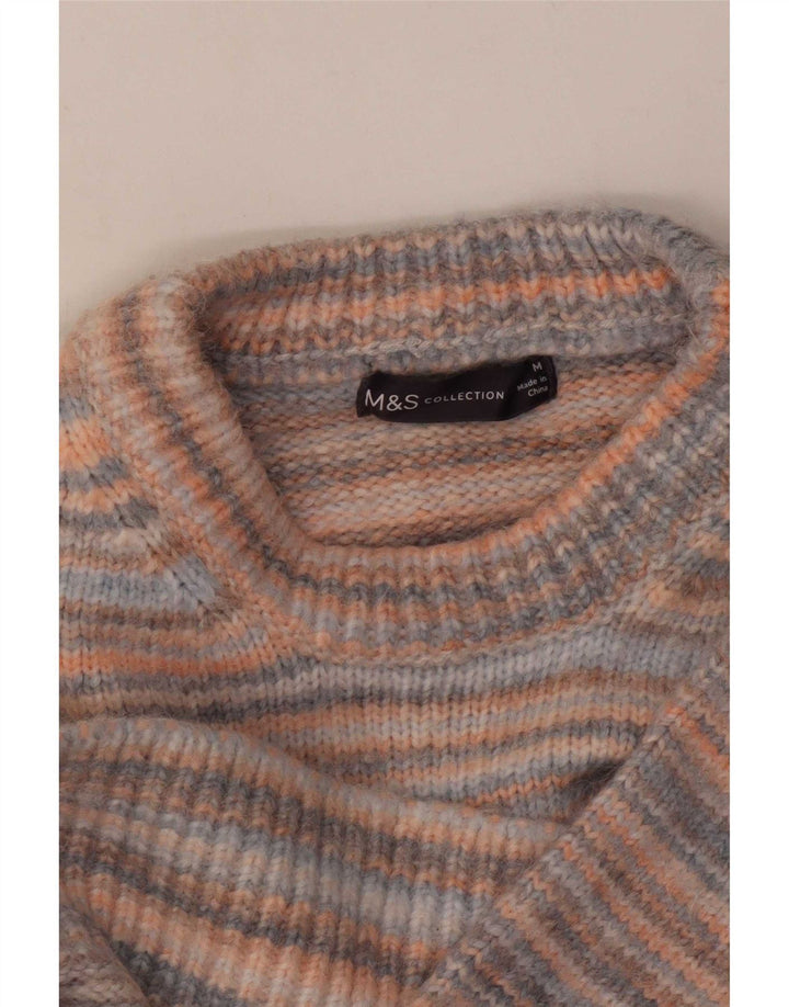 Marks & Spencer Damski sweter z dekoltem w łódkę, UK 14, średni, wielokolorowy